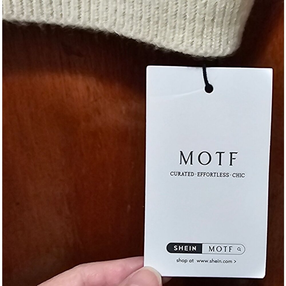 MOTF Womens Black & White Cardigan Sweater Large Button-Down Long Sleeve Acrylic - Picture 5 of 11